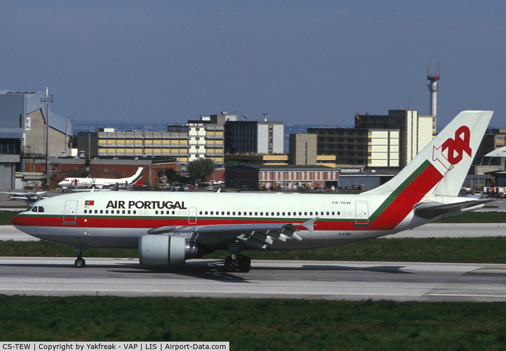 CS-TEW, 1990 Airbus A310-304 C/N 541, TAP Air Portugal Airbus A310 landing at LIS