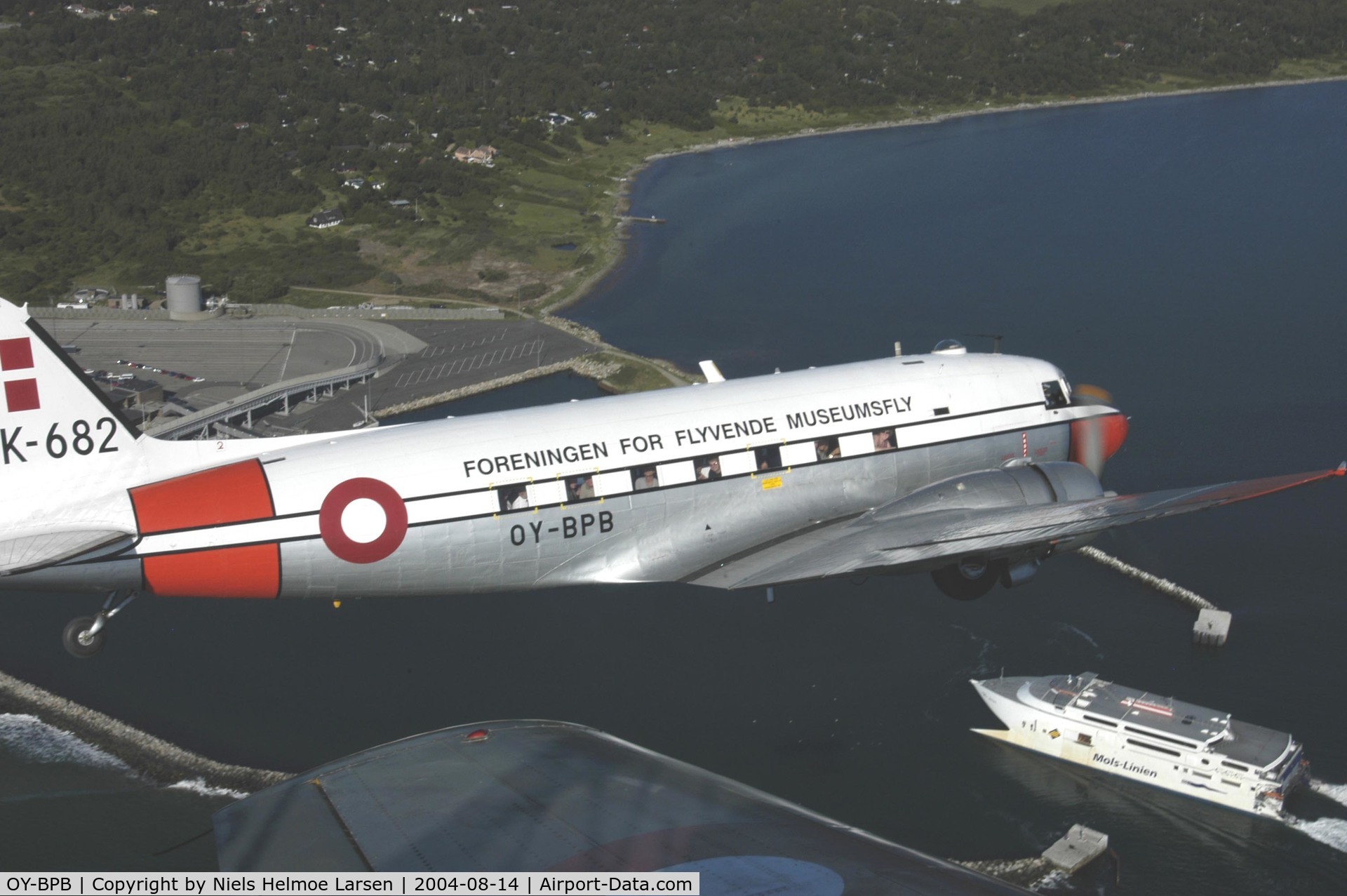 OY-BPB, 1943 Douglas C-47A-85-DL (DC-3A) Skytrain C/N 20019, air-to-air shot over ferry