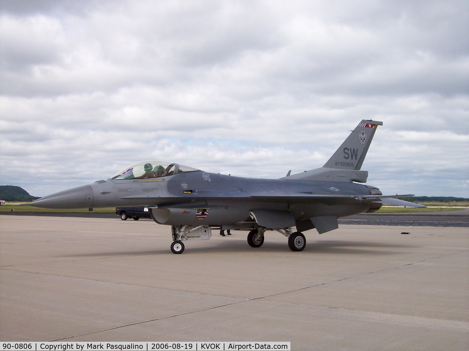 90-0806, 1990 General Dynamics F-16C Fighting Falcon C/N CC-6, F-16  AF 90-0806