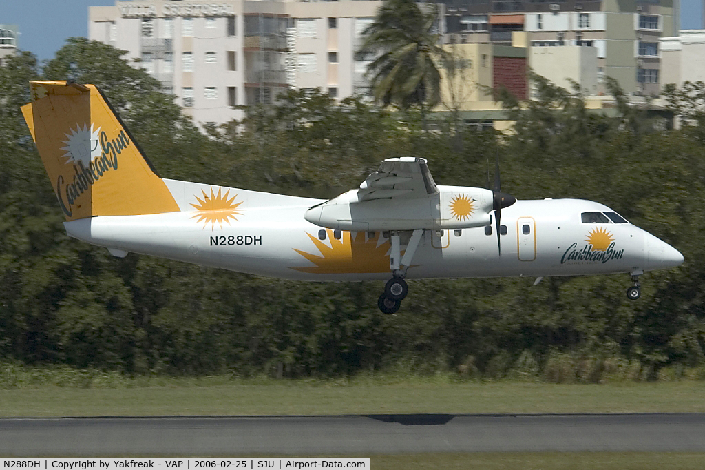 N288DH, De Havilland Canada DHC-8-102 Dash 8 C/N 317, Carribean Sun Dash8-100