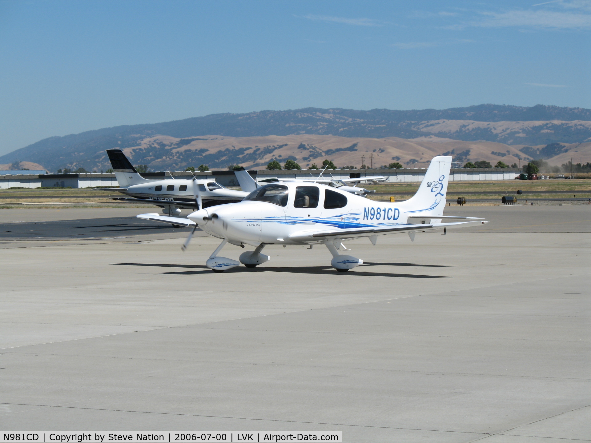N981CD, 2006 Cirrus SR22 C/N 1896, Airpower Aviation LLC 2006 Cirrus Design SR22 taxying @ Livermore Municipal Airport, CA
