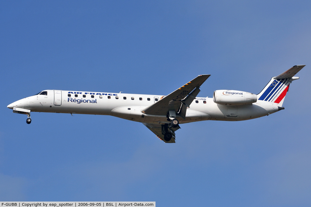 F-GUBB, 2001 Embraer EMB-145MP (ERJ-145MP) C/N 145419, inbound from BOD / France