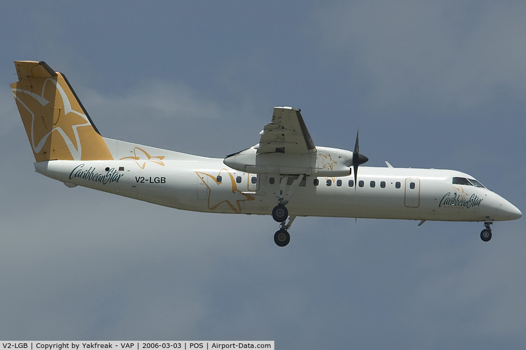 V2-LGB, 1991 De Havilland Canada DHC-8-311 Dash 8 C/N 266, Carribean Star Dash8-300