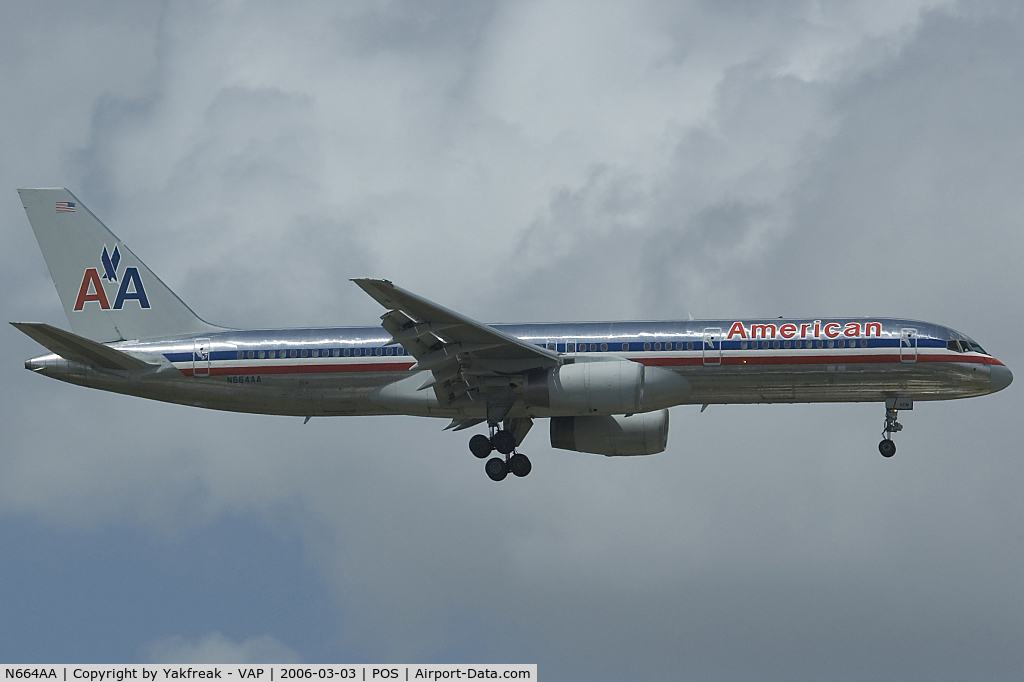 N664AA, 1992 Boeing 757-223 C/N 25298, American Airlines Boeing 757-200