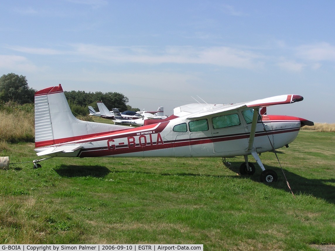 G-BOIA, 1980 Cessna 180K Skywagon C/N 18053121, Cessna 180K Skywagon on a sunny day at Elstree