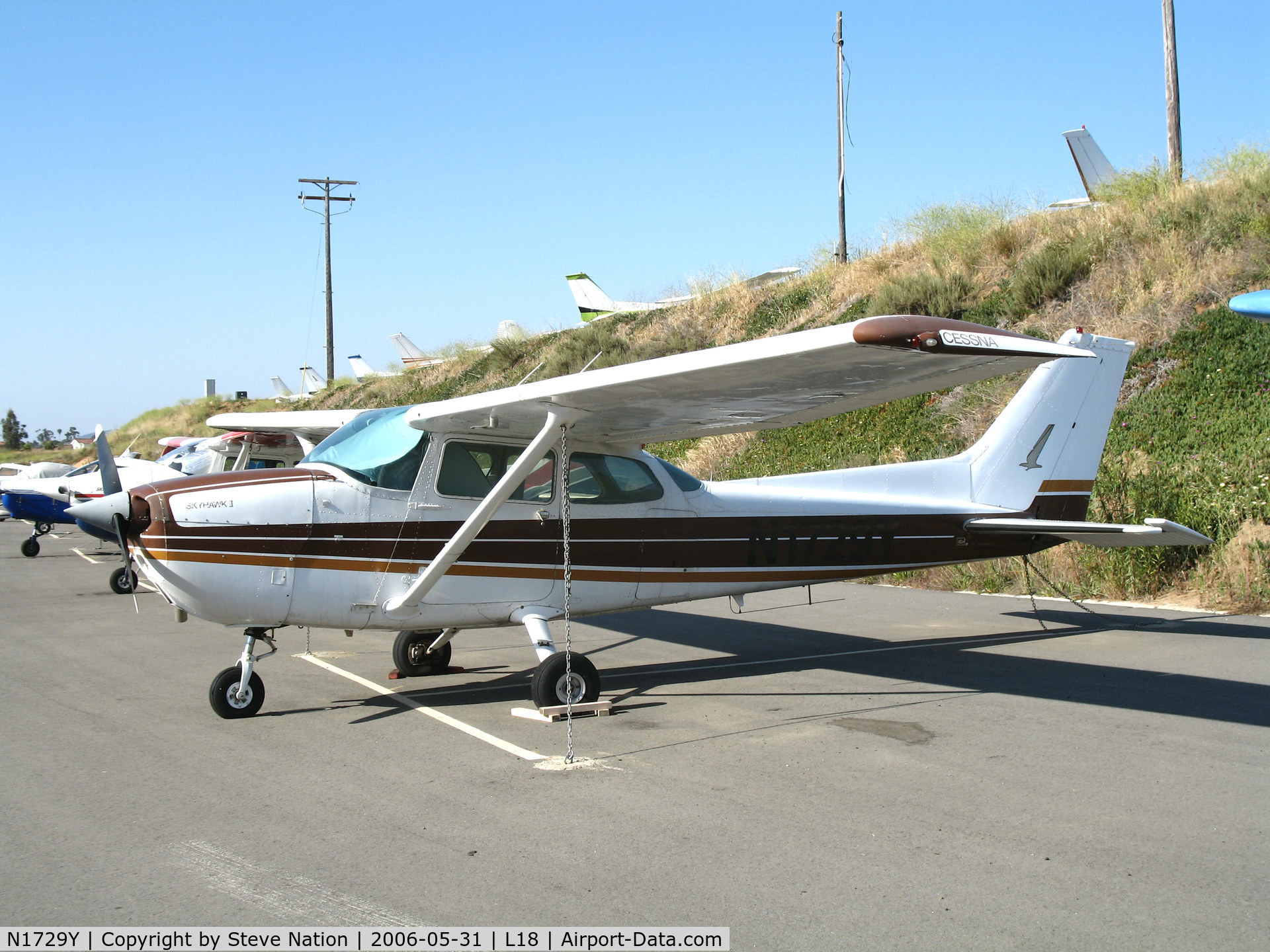 N1729Y, 1978 Cessna 172N C/N 17270229, 1978 Cessna 172N with one of the most difficult registrations to read in America @ Fallbrook Community Airpark Airport (!), CA