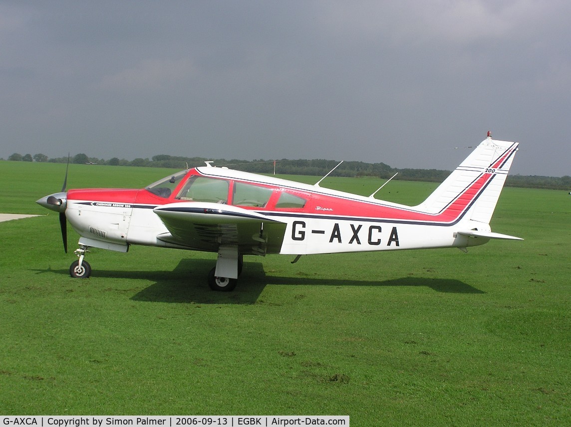 G-AXCA, 1969 Piper PA-28R-200 Cherokee Arrow C/N 28R-35053, PA28R-200 Cherokee Arrow visiting Sywell