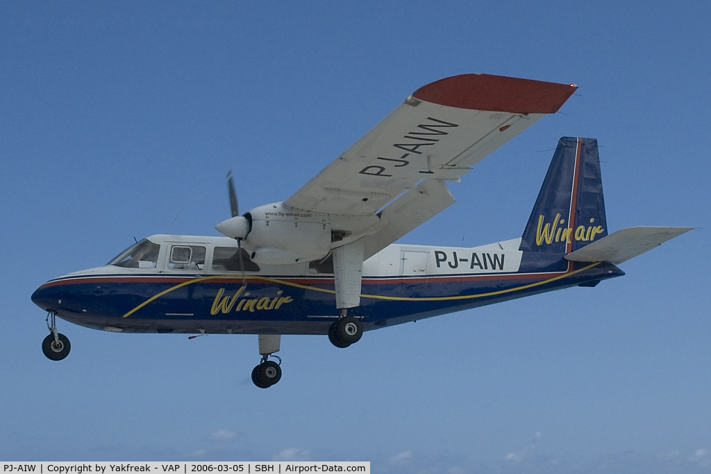 PJ-AIW, 1987 Pilatus Britten-Norman BN-2A-26 Islander C/N 2038B, Winair BN2 Islander
