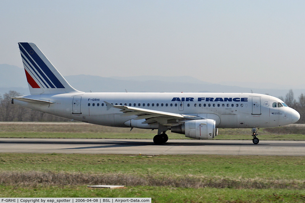 F-GRHI, 2000 Airbus A319-111 C/N 1169, outbound to Paris-Orly