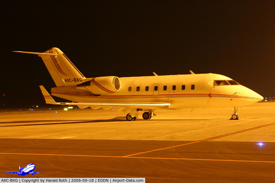 A9C-BXG, 2000 Bombardier Challenger 604 (CL-600-2B16) C/N 5485, Canadair CL-600-2 B16 Challenger 604