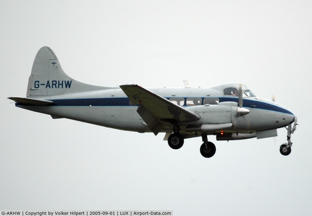 G-ARHW, 1961 De Havilland DH-104 Dove 8 C/N 04512, De Havilland DH.104 at Luxemburg