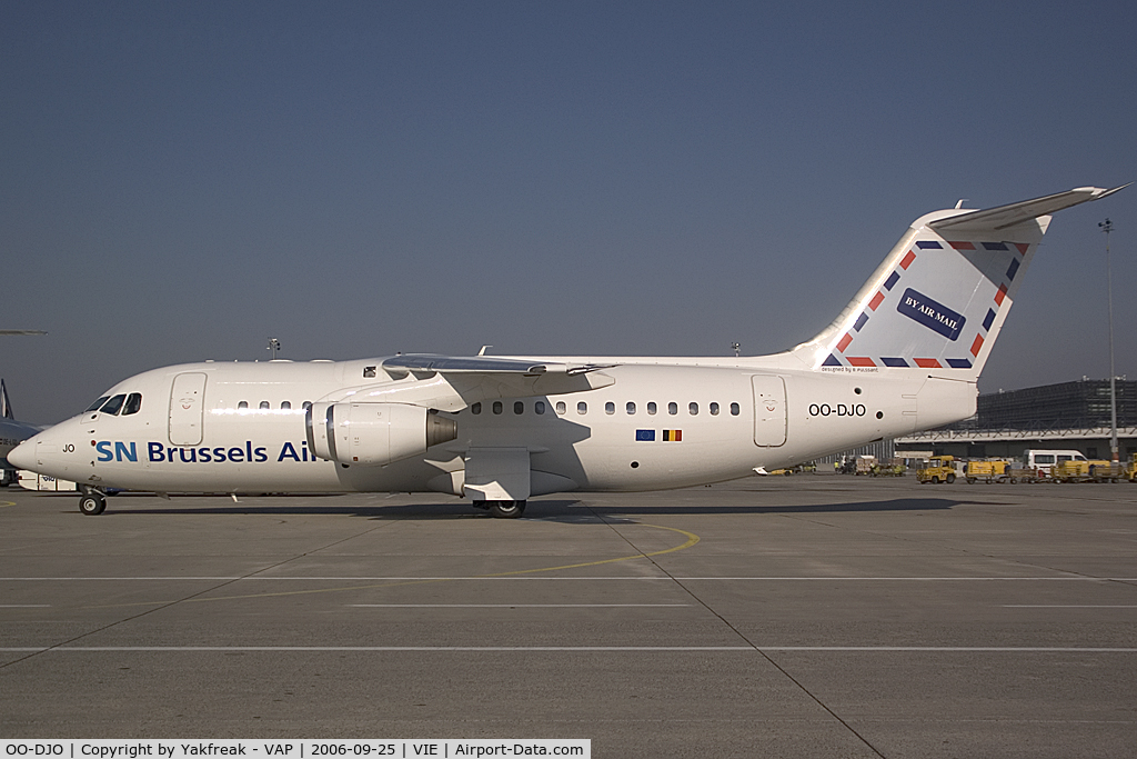 OO-DJO, 1995 British Aerospace Avro 146-RJ85 C/N E.2279, SN Brussels Bae 146-200