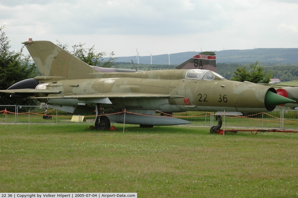 22 36, Mikoyan-Gurevich MiG-21SPS C/N 94A5209, Mikojan MiG-21SP