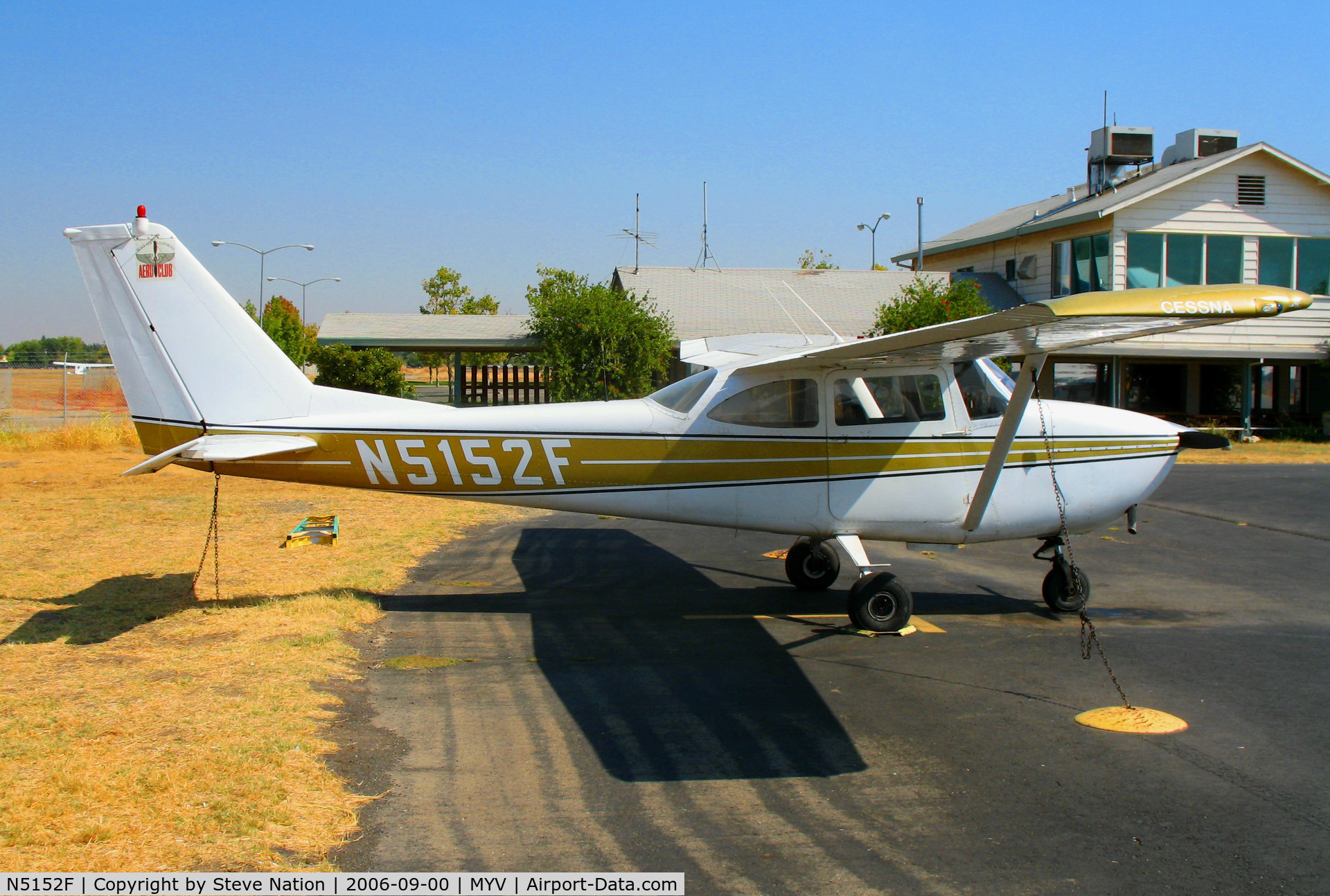 N5152F, 1965 Cessna 172F C/N 17252996, Beale AFB Aero Club 1965 Cessna 172F with logo @ Yuba County Airport (Marysville), CA