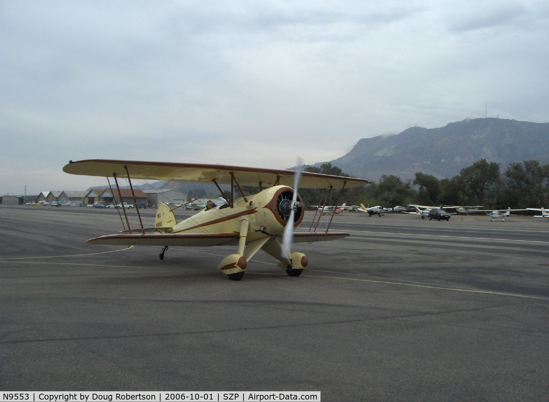 N9553, 1929 Waco ATO TAPERWING C/N A-44, NuWaco ATO TAPERWING semi-replica, Jacobs R755 B-2 275 Hp upgrade, taxi