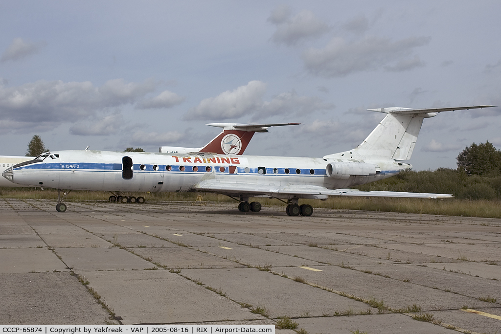 CCCP-65874, Tupolev Tu-134A-3 C/N 29315, Tupolev 134 used as firetrainer