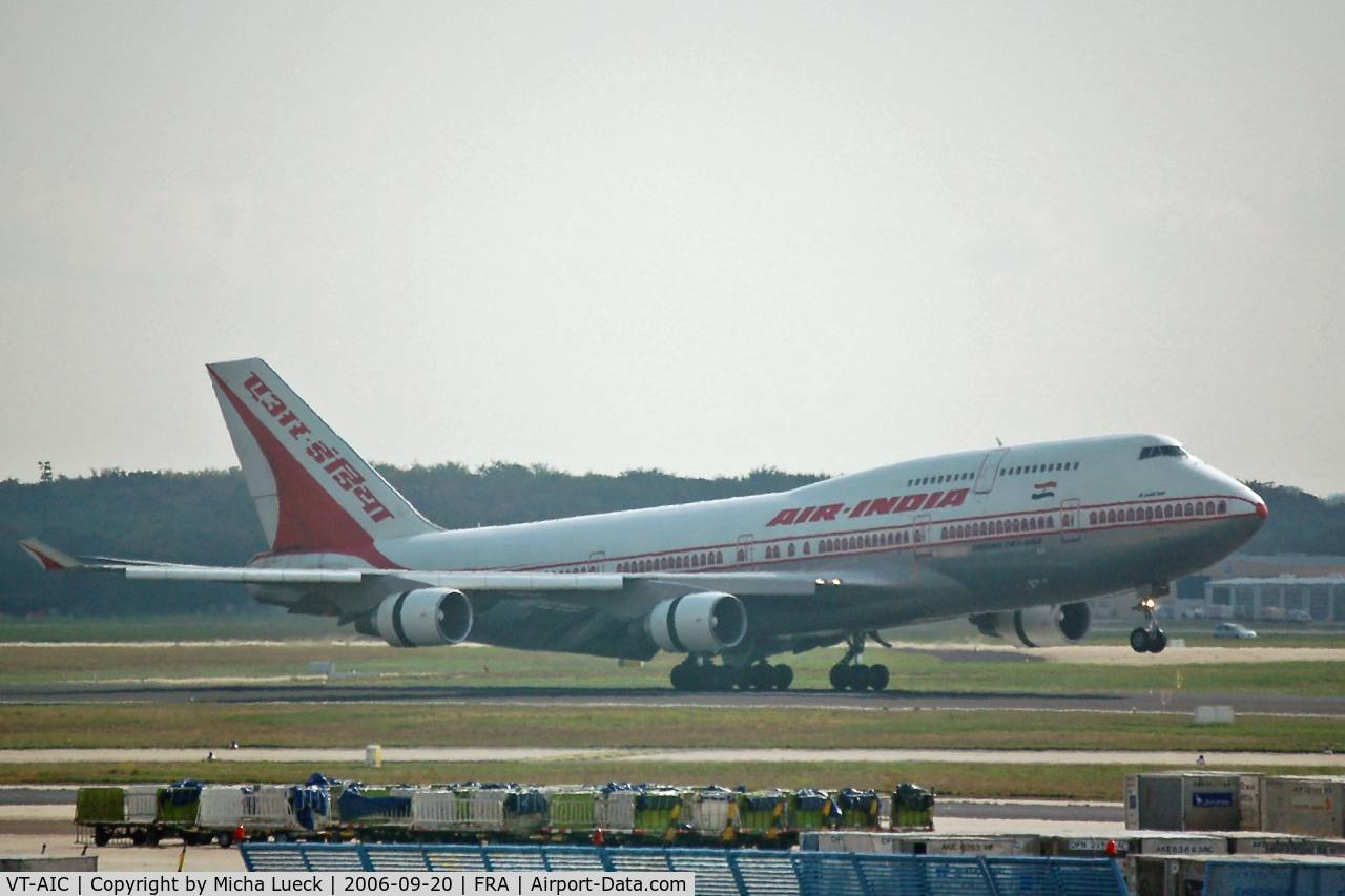 VT-AIC, 1989 Boeing 747-4B5 C/N 24198, Touch-down in Frankfurt