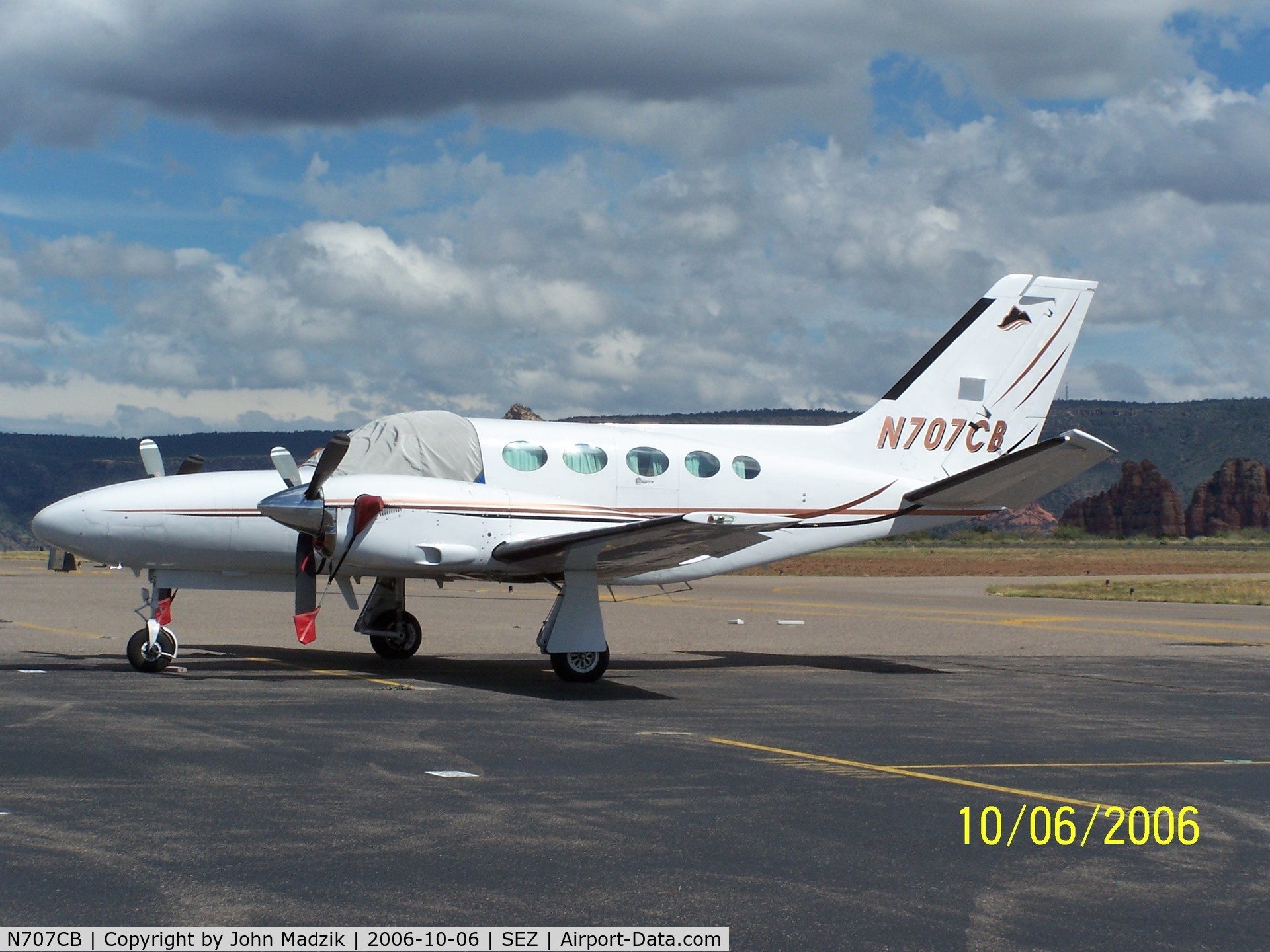 N707CB, 1980 Cessna 425 Corsair C/N 425-0023, Sedona Airport