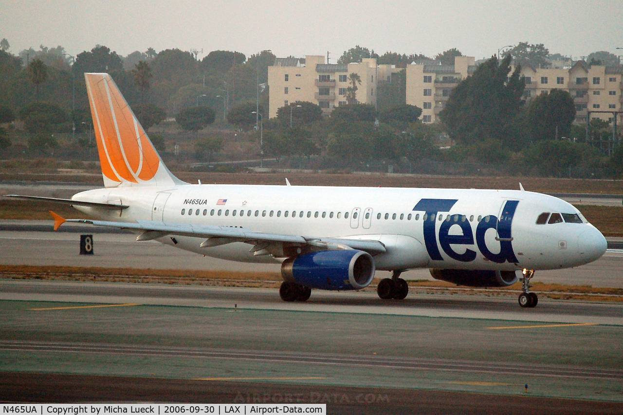 N465UA, 2000 Airbus A320-232 C/N 1341, United's subsidiary TED