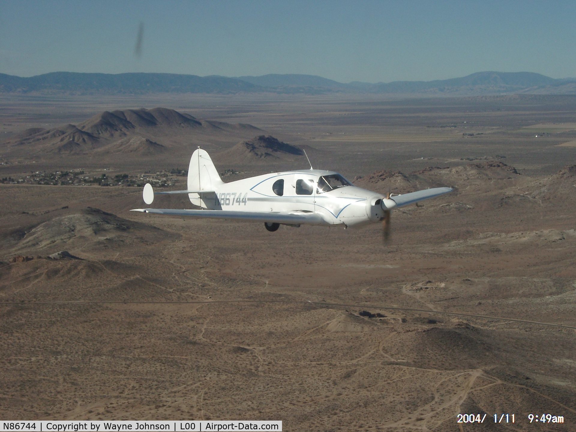 N86744, 1946 Bellanca 14-13 Cruisair Senior C/N 1105, enroute to Furnace Creek