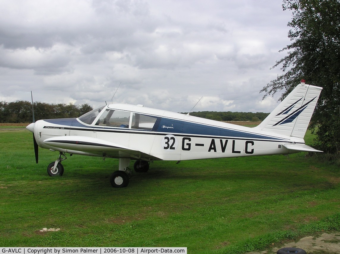 G-AVLC, 1967 Piper PA-28-140 Cherokee C/N 28-23178, PA28 Cherokee at Spanhoe
