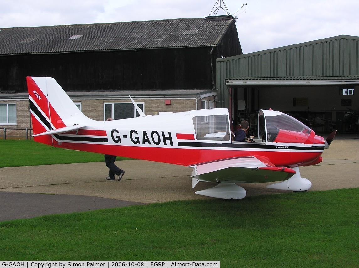 G-GAOH, 1977 Robin DR-400-108  Dauphin 2+2 C/N 1217, Robin DR400 at Sibson airfield