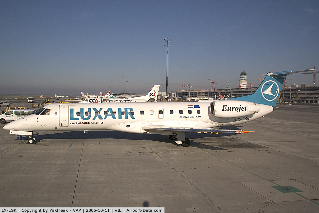 LX-LGK, 2005 Embraer ERJ-135LR (EMB-135LR) C/N 14500886, Luxair Embraer 135