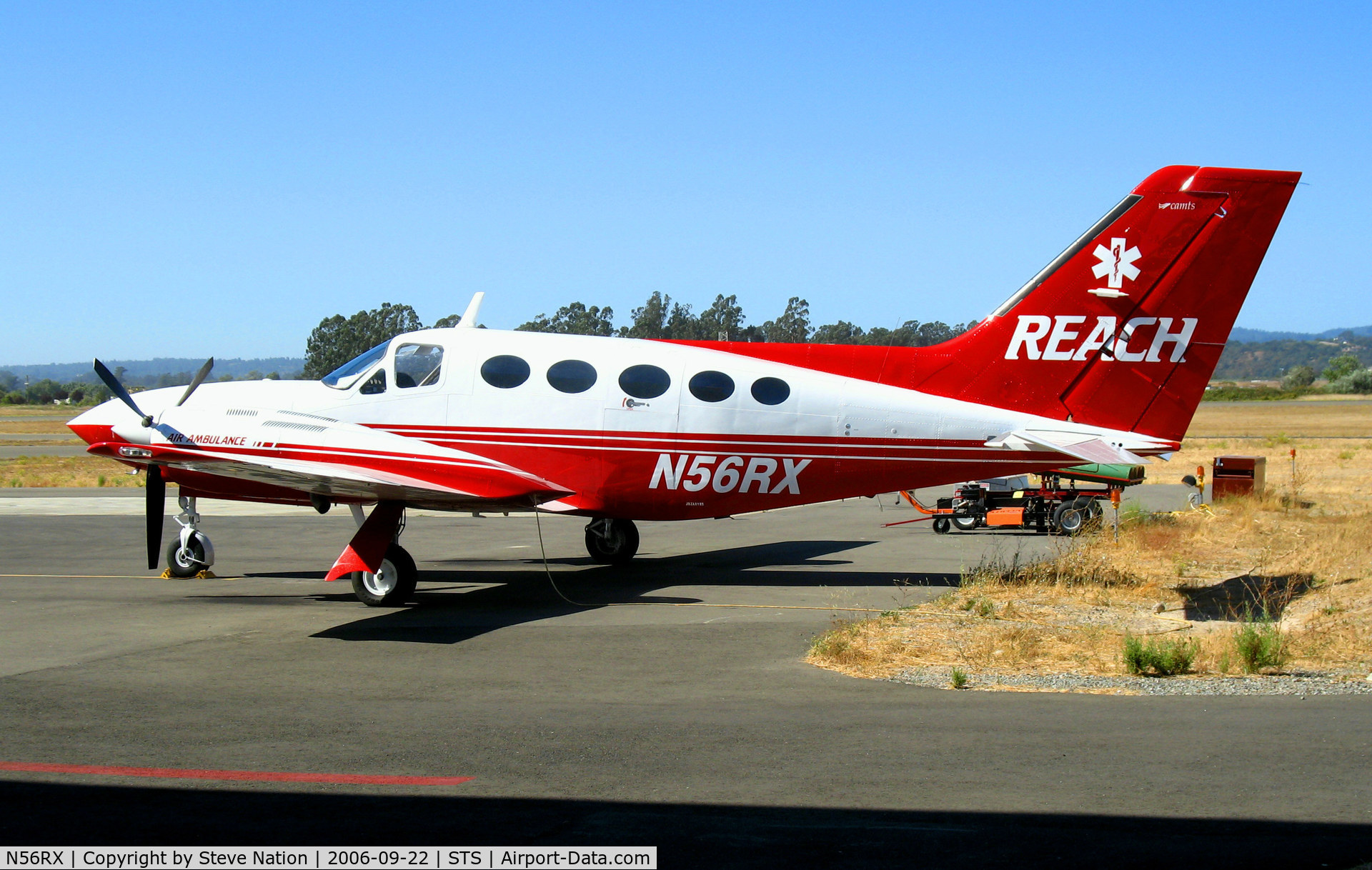N56RX, 1976 Cessna 421C Golden Eagle C/N 421C0207, REACH (air ambulance) 1976 Cessna 421C @ Sonoma County Airport (Santa Rosa), CA