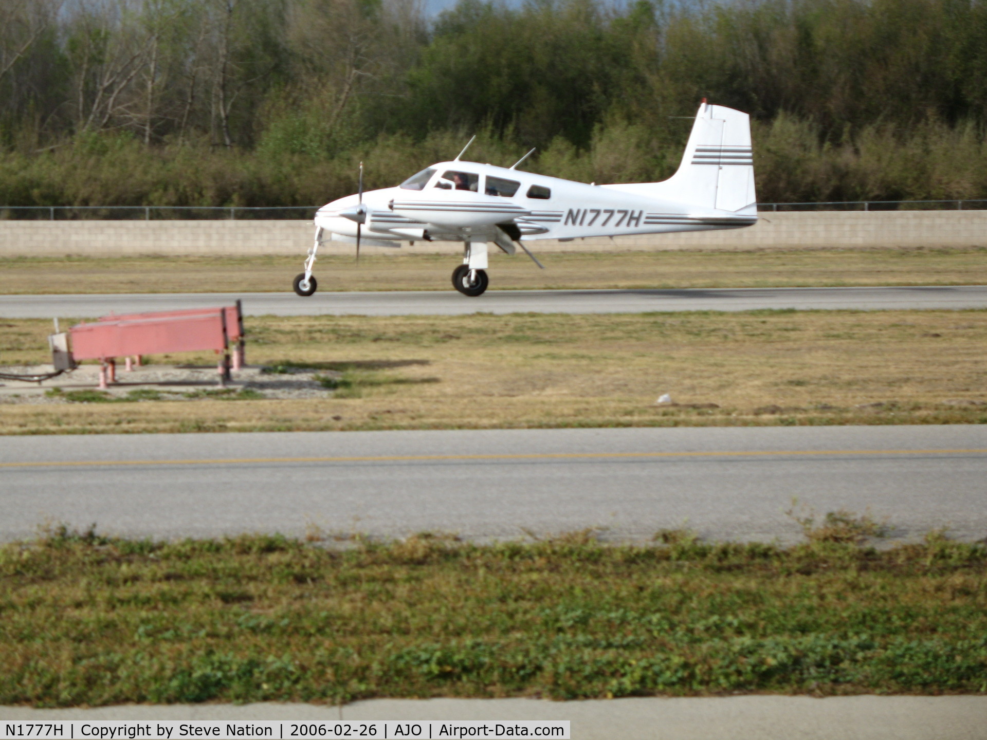 N1777H, 1959 Cessna 310C C/N 35877, 1959 Cessna 310C rolling out @ Corona Municipal Airport, CA