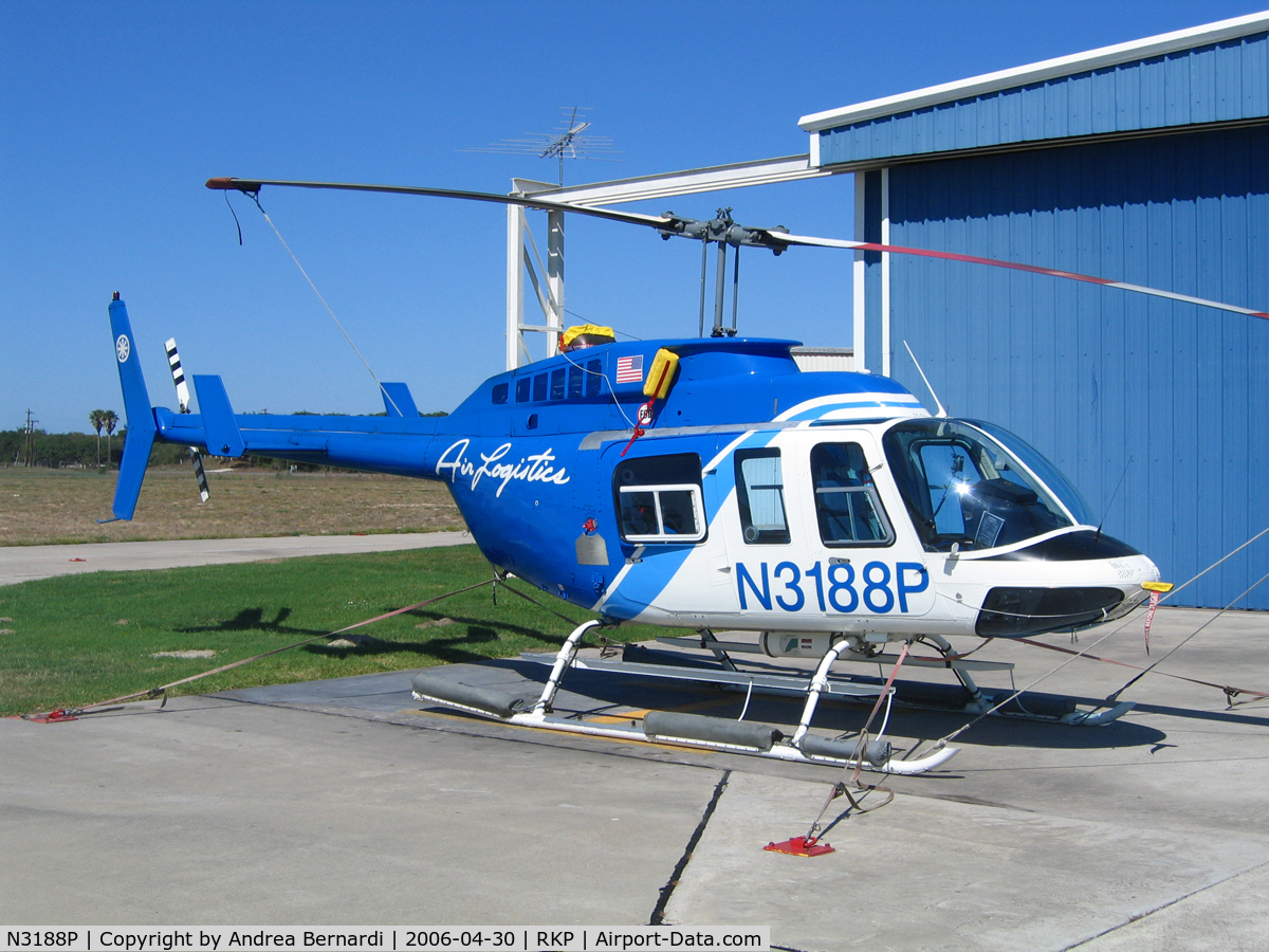N3188P, 1983 Bell 206L-1 LongRanger II C/N 45778, @ home-base