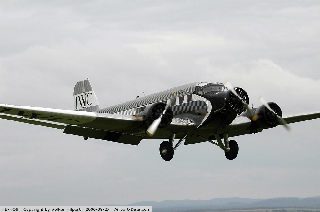 HB-HOS, 1939 Junkers Ju-52/3m g4e C/N 6580, 1939 Junkers Ju 52/3m