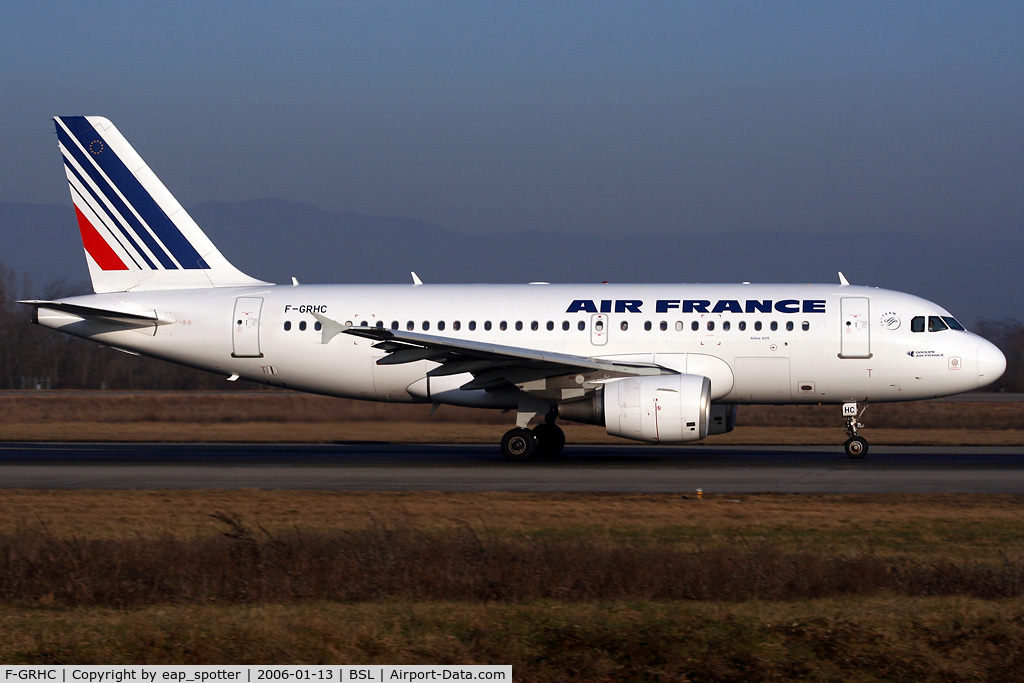 F-GRHC, 1999 Airbus A319-111 C/N 998, departing to Paris-Orly