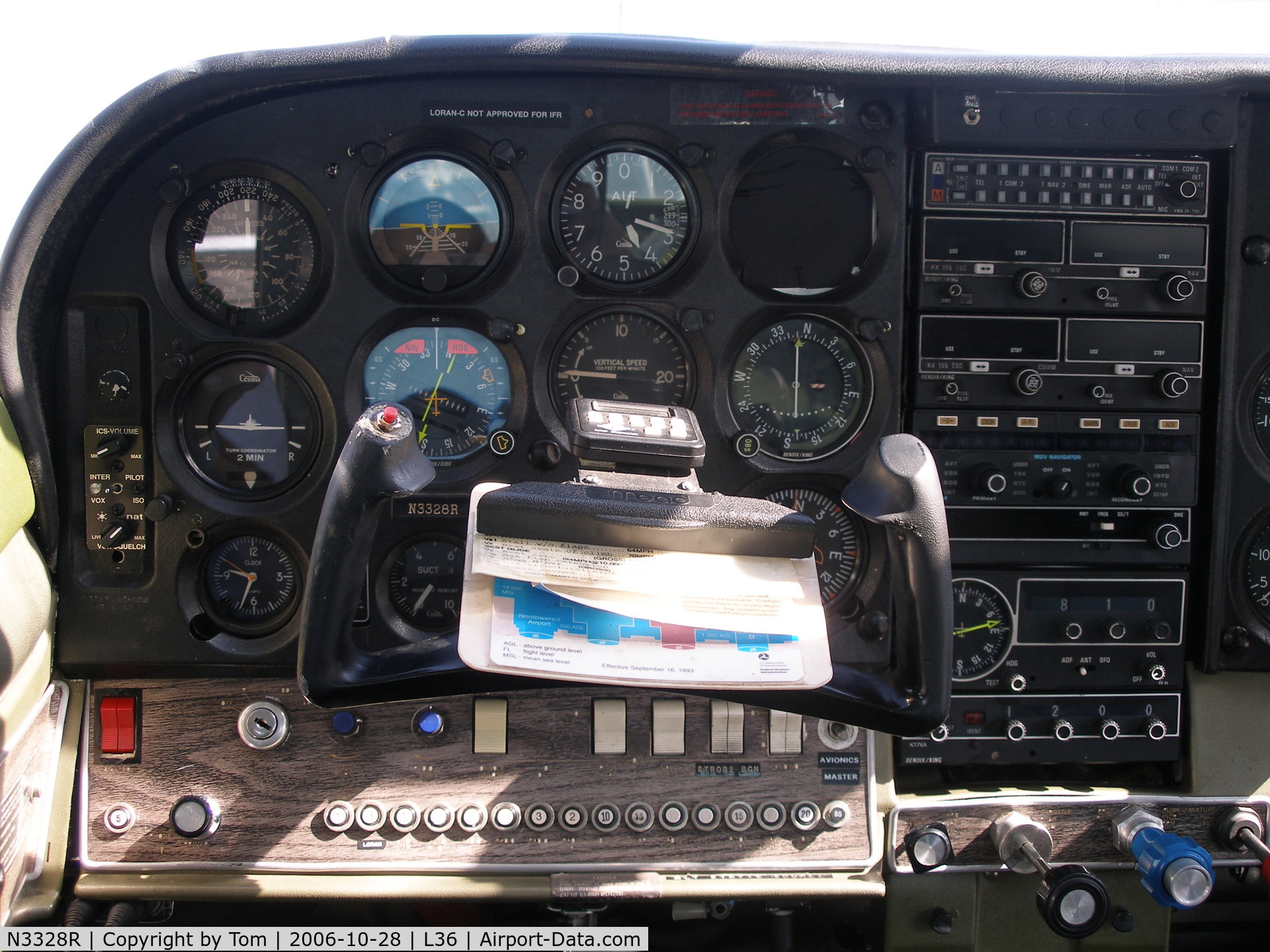 N3328R, 1967 Cessna 182L Skylane C/N 18258628, Panel of N3328R