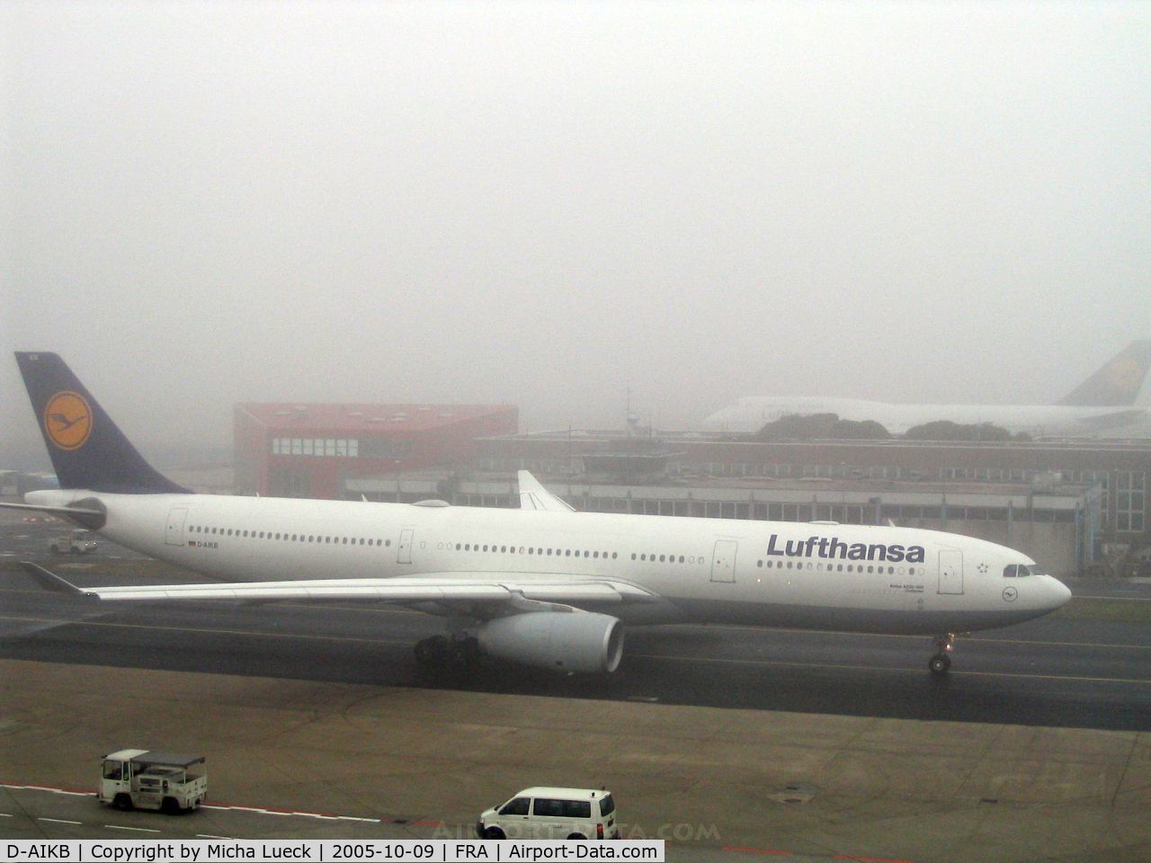 D-AIKB, 2004 Airbus A330-343X C/N 576, A very foggy morning in Frankfurt