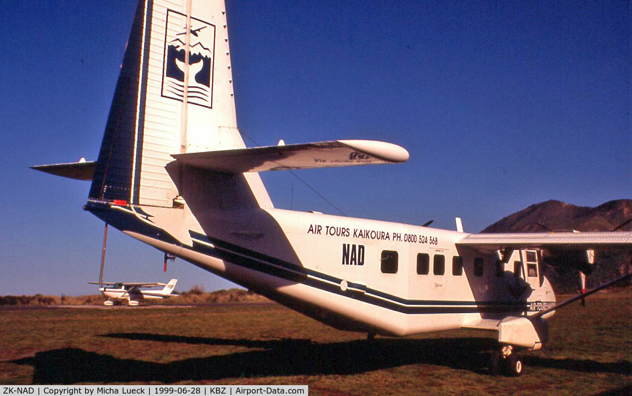 ZK-NAD, 1996 GAF N24A Nomad C/N N24A-30, Ex Flying Doctor Service, now with Wings Over Whales for whalewatching flights in Kaikoura, New Zealand