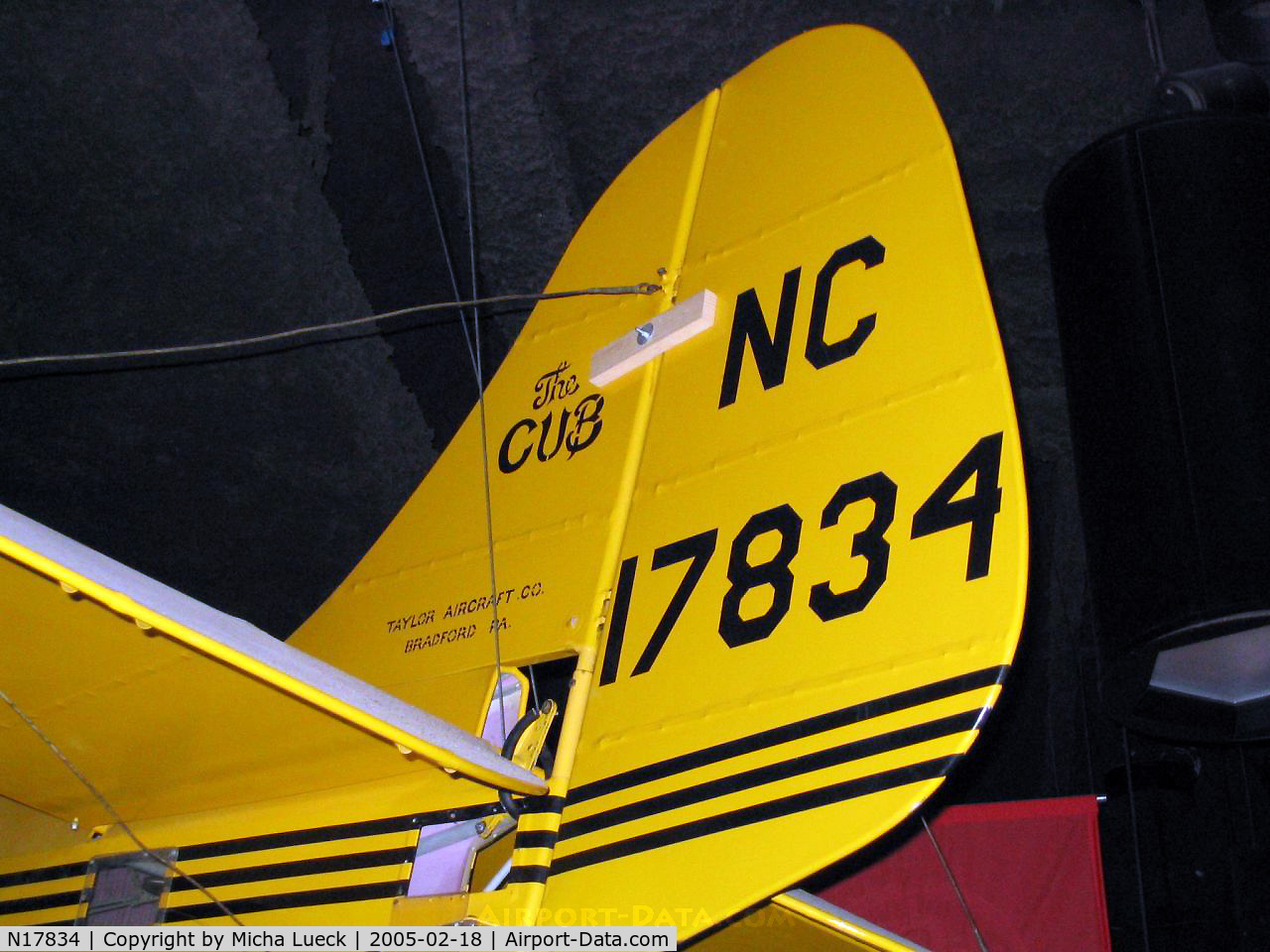 N17834, Piper J-2 C/N 1269, Preserved at the Niagara Aerospace Museum in Niagara Falls, NY