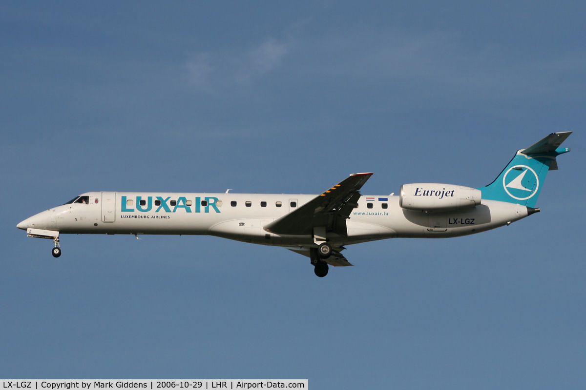 LX-LGZ, 2000 Embraer EMB-145LU (ERJ-145LU) C/N 145258, LX-LGZ  Embraer 145  Luxair