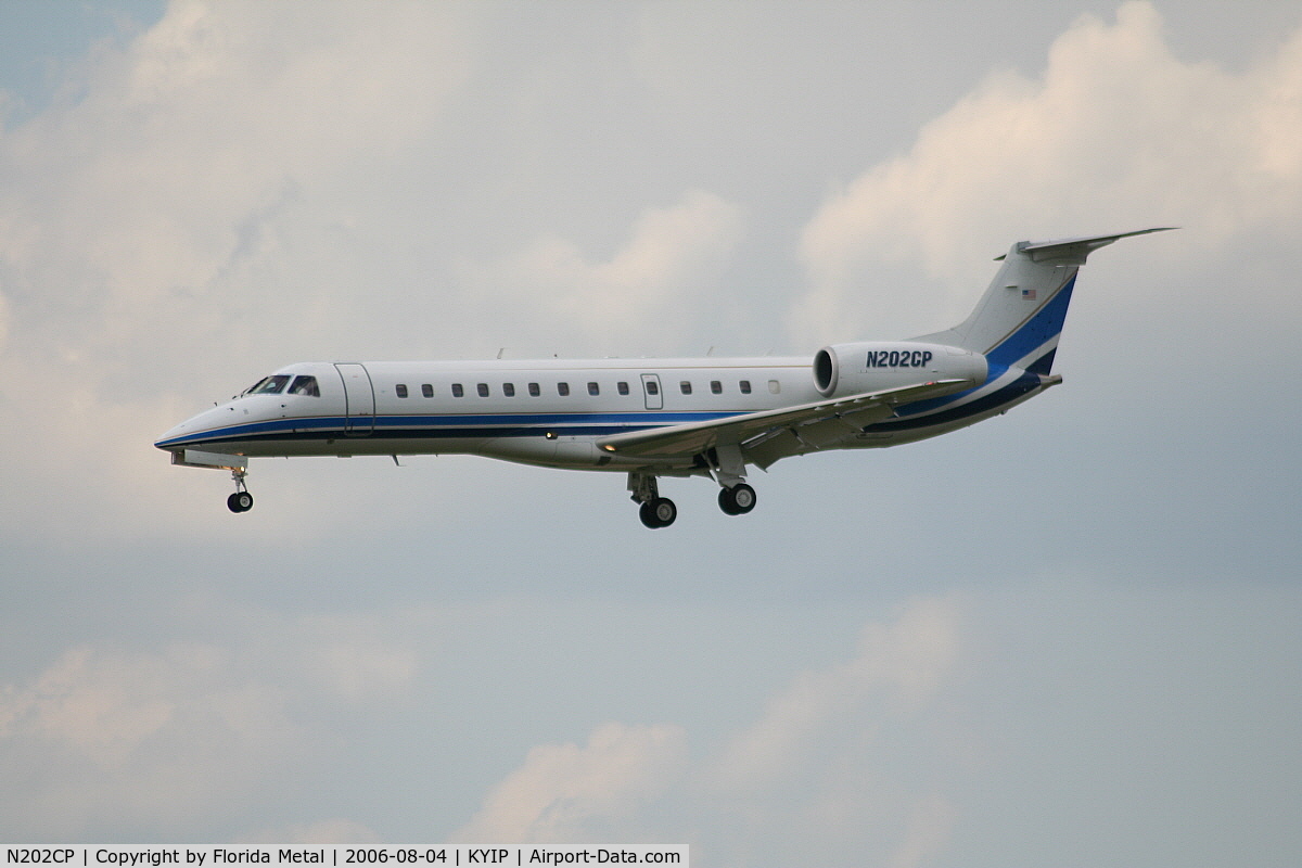 N202CP, 2003 Embraer ERJ-135LR (EMB-135LR) C/N 145728, Arriving from Morristown NJ.