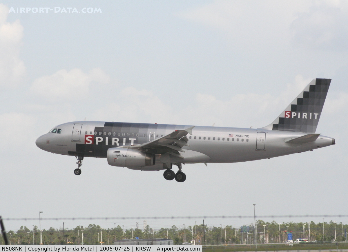 N508NK, 2005 Airbus A319-132 C/N 2567, Spirit at Fort Myers