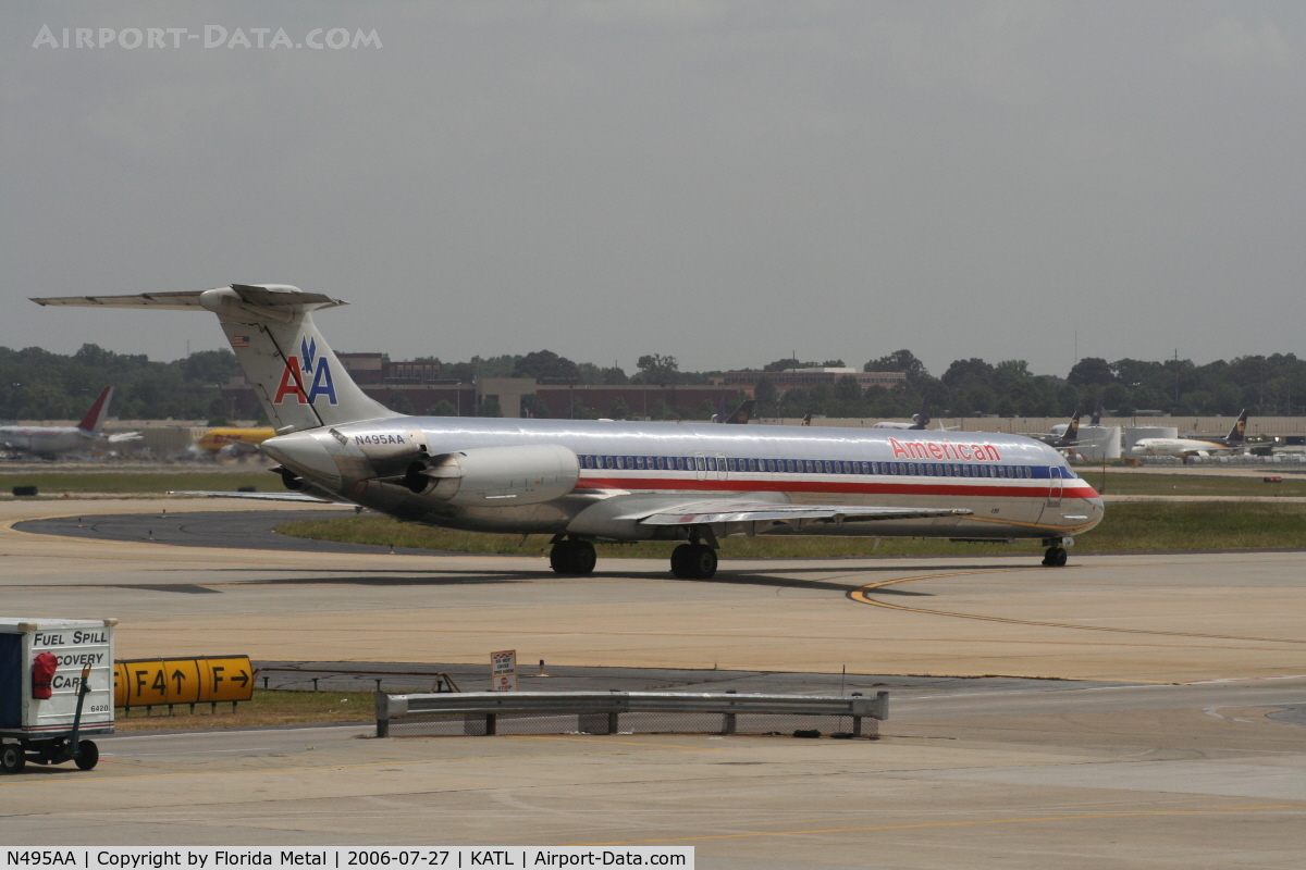 N495AA, 1989 McDonnell Douglas MD-82 (DC-9-82) C/N 49733, American MD-80 at ATL