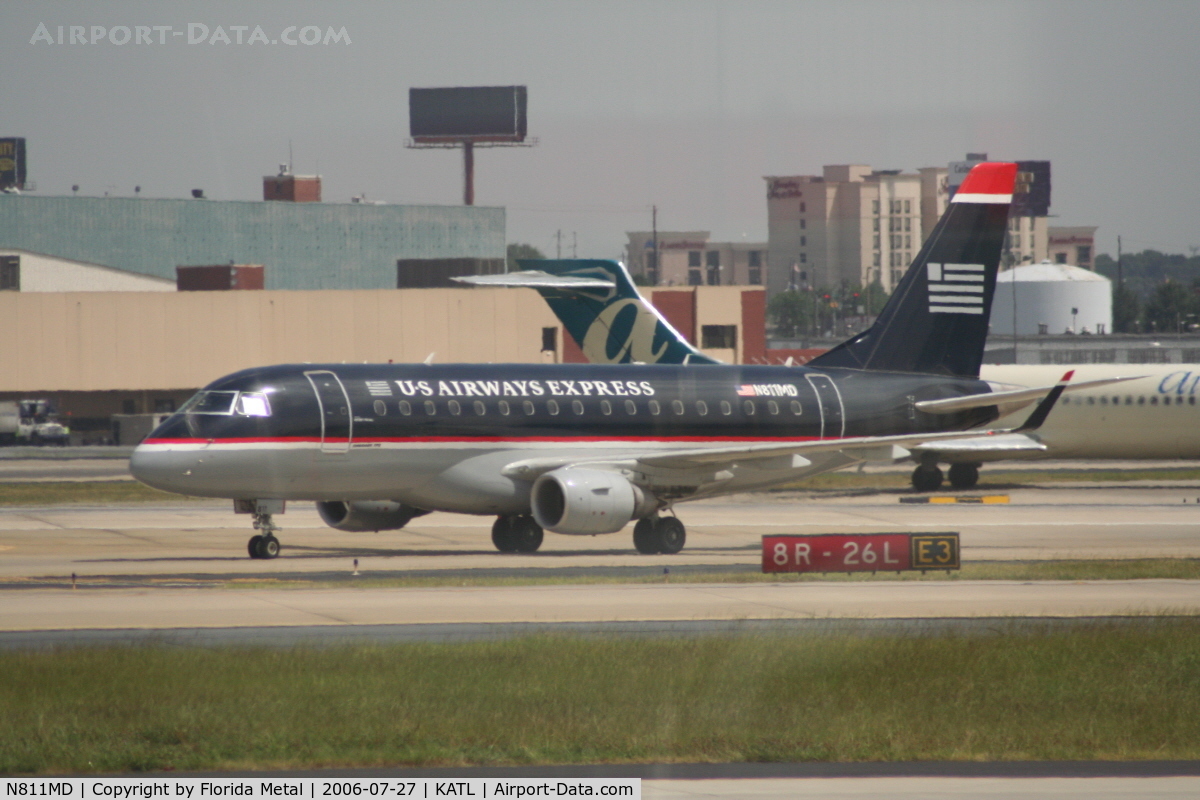 N811MD, 2004 Embraer 170SU (ERJ-170-100SU) C/N 17000028, US Airways ERJ-170 at Atlanta
