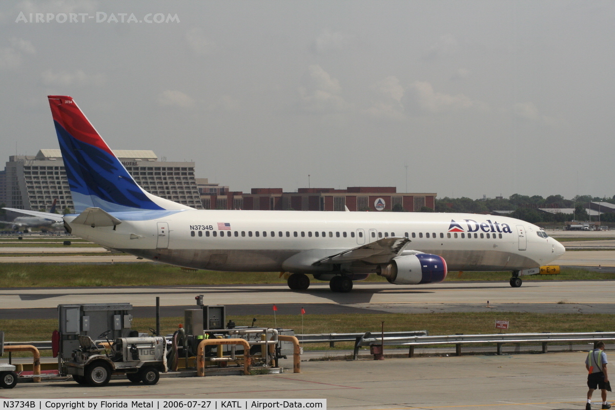 N3734B, 2000 Boeing 737-832 C/N 30776, Delta 737-800 at Atlanta