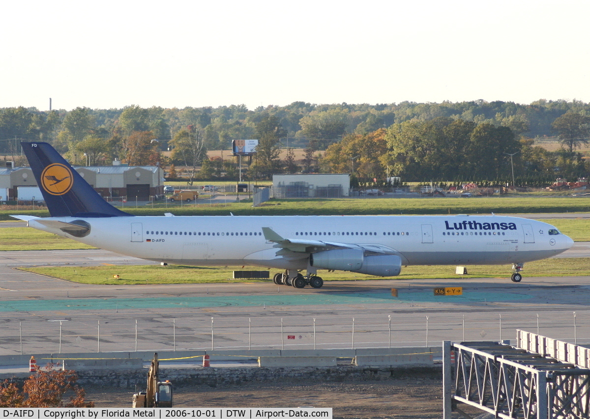 D-AIFD, 2001 Airbus A340-313X C/N 390, Lufthansa surprised us and brought in an A340 instead of the usual A330
