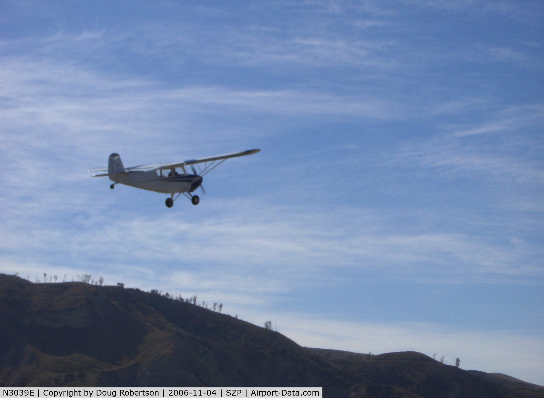 N3039E, 1946 Aeronca 7AC Champion C/N 7AC-6625, 1946 Aeronca 7AC CHAMPION, Continental O-200 100 Hp upgrade by STC, takeoff climbout Runway 22