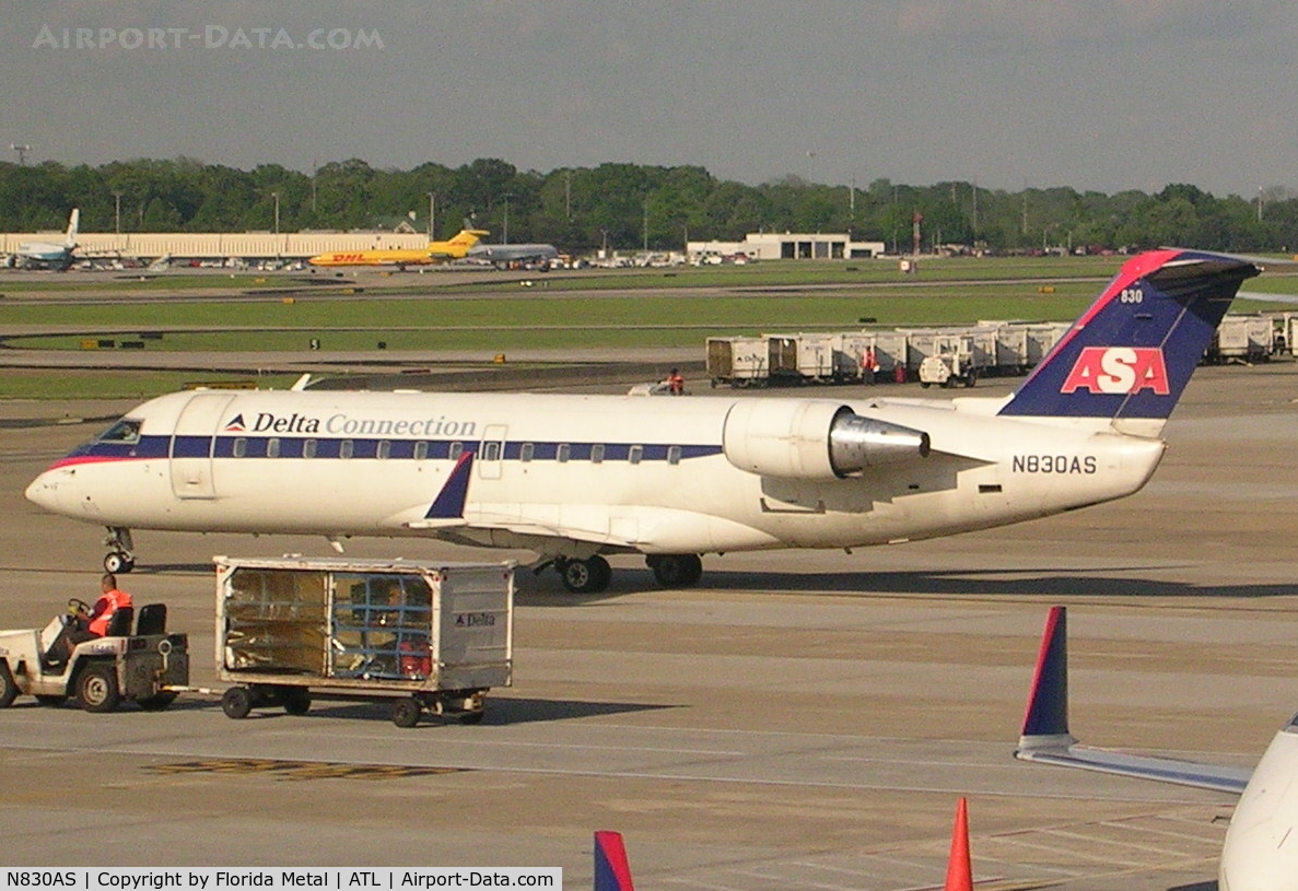 N830AS, 1998 Canadair CRJ-200ER (CL-600-2B19) C/N 7236, Atlanta