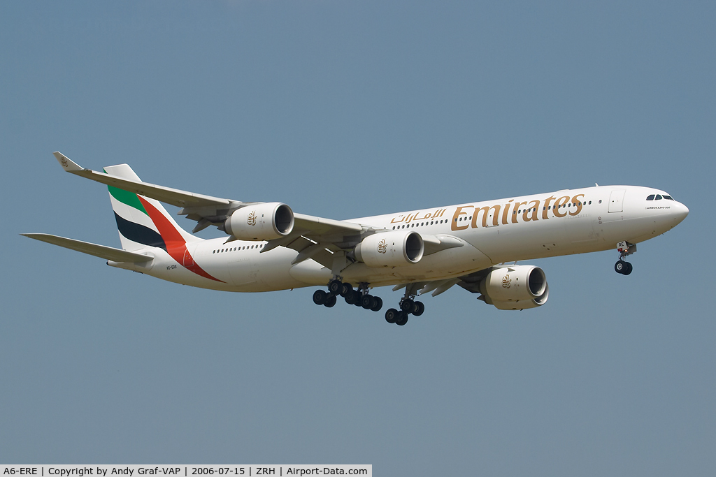 A6-ERE, 2004 Airbus A340-541 C/N 572, Emirates A340-500