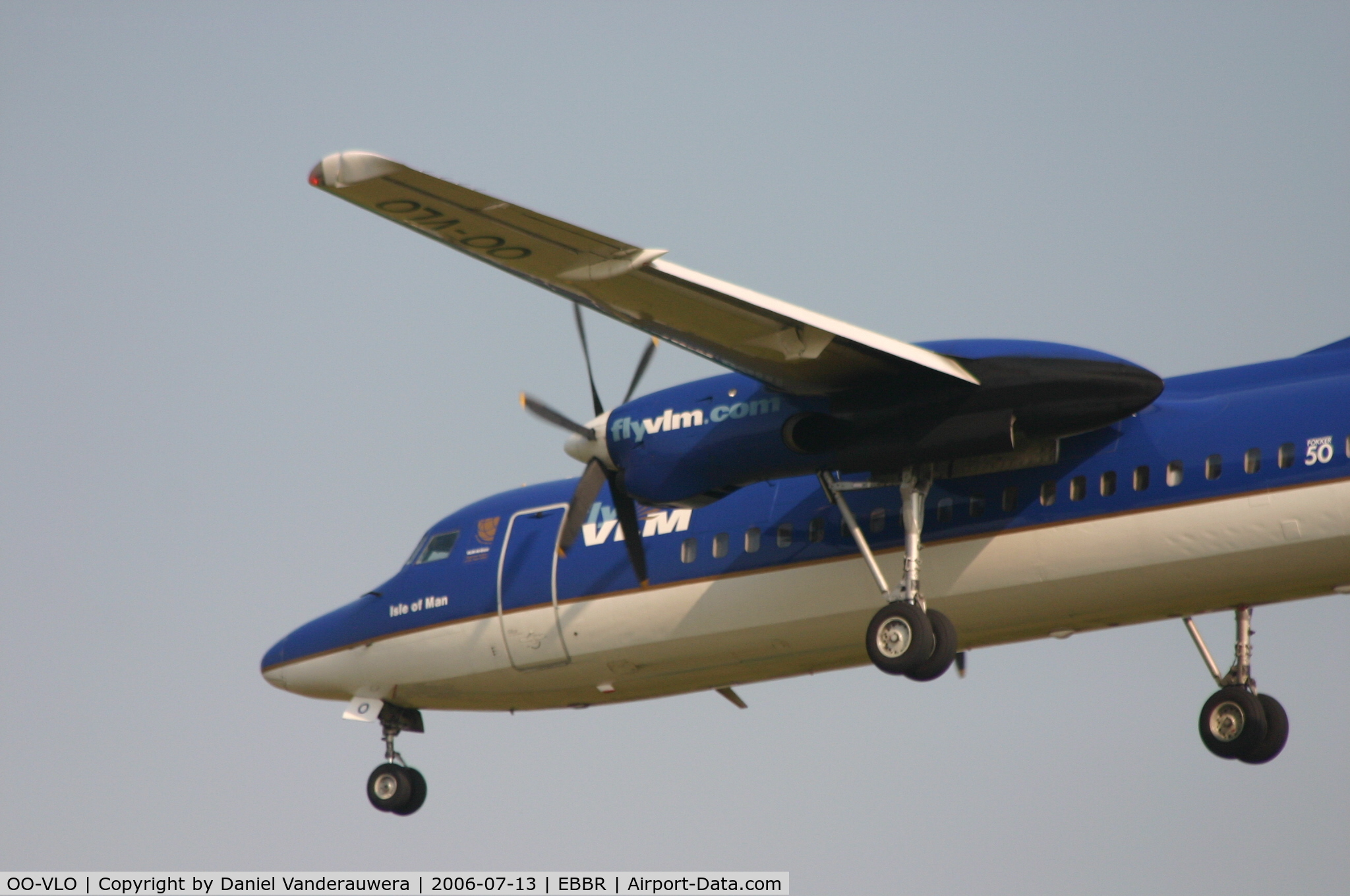 OO-VLO, 1988 Fokker 50 C/N 20127, Isle of Man