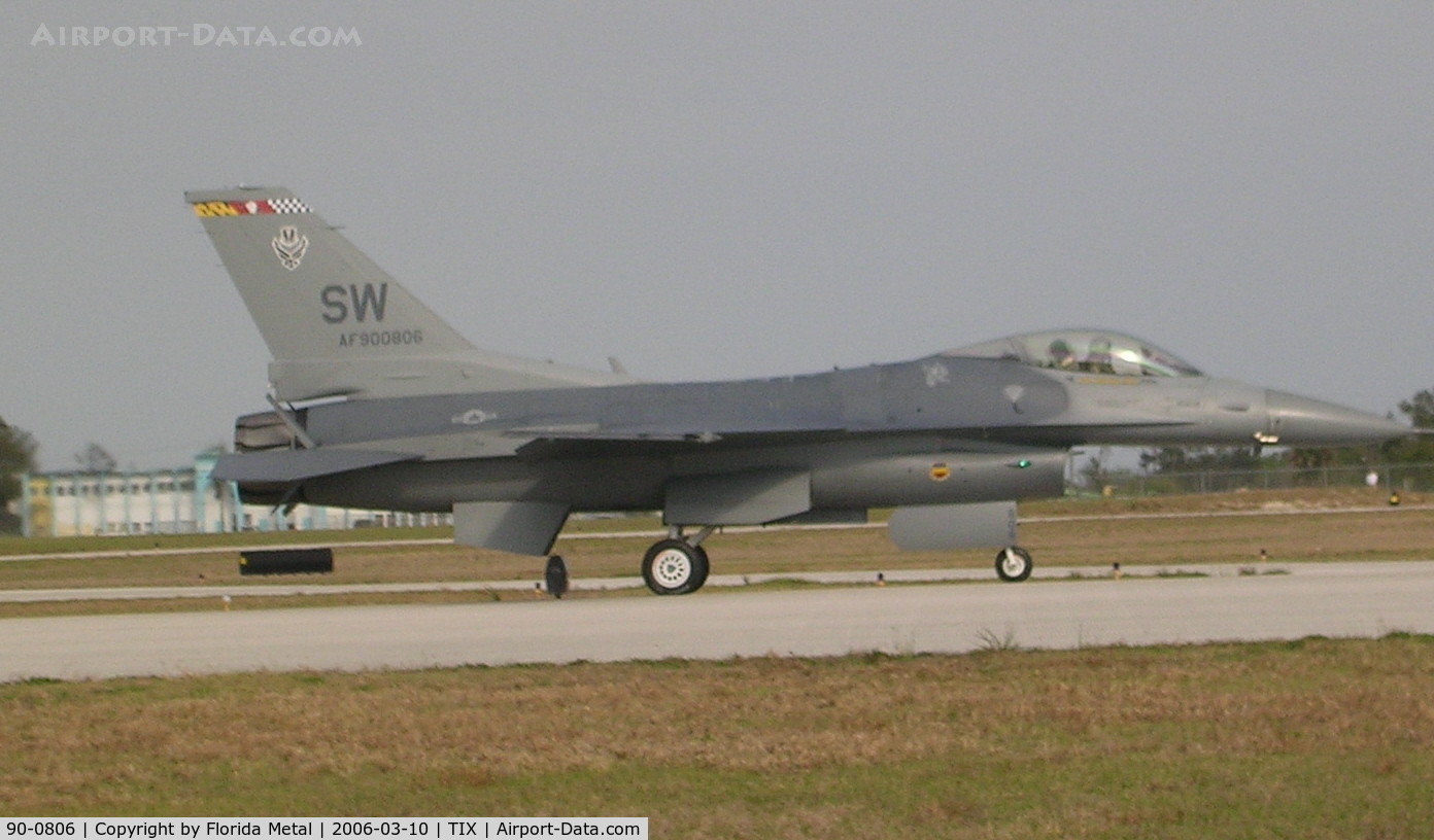 90-0806, 1990 General Dynamics F-16C Fighting Falcon C/N CC-6, F-16