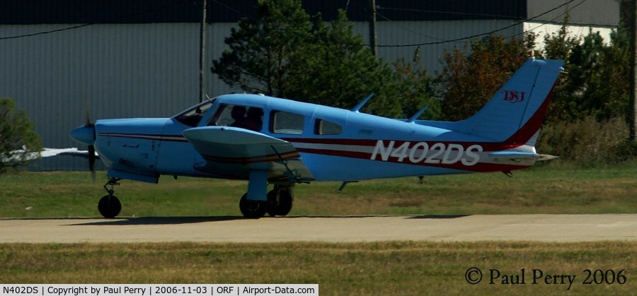 N402DS, 1975 Piper PA-28R-200 Cherokee Arrow C/N 28R-7635004, She rotates at the piano keys.  The benefits of a very long runway and a small plane