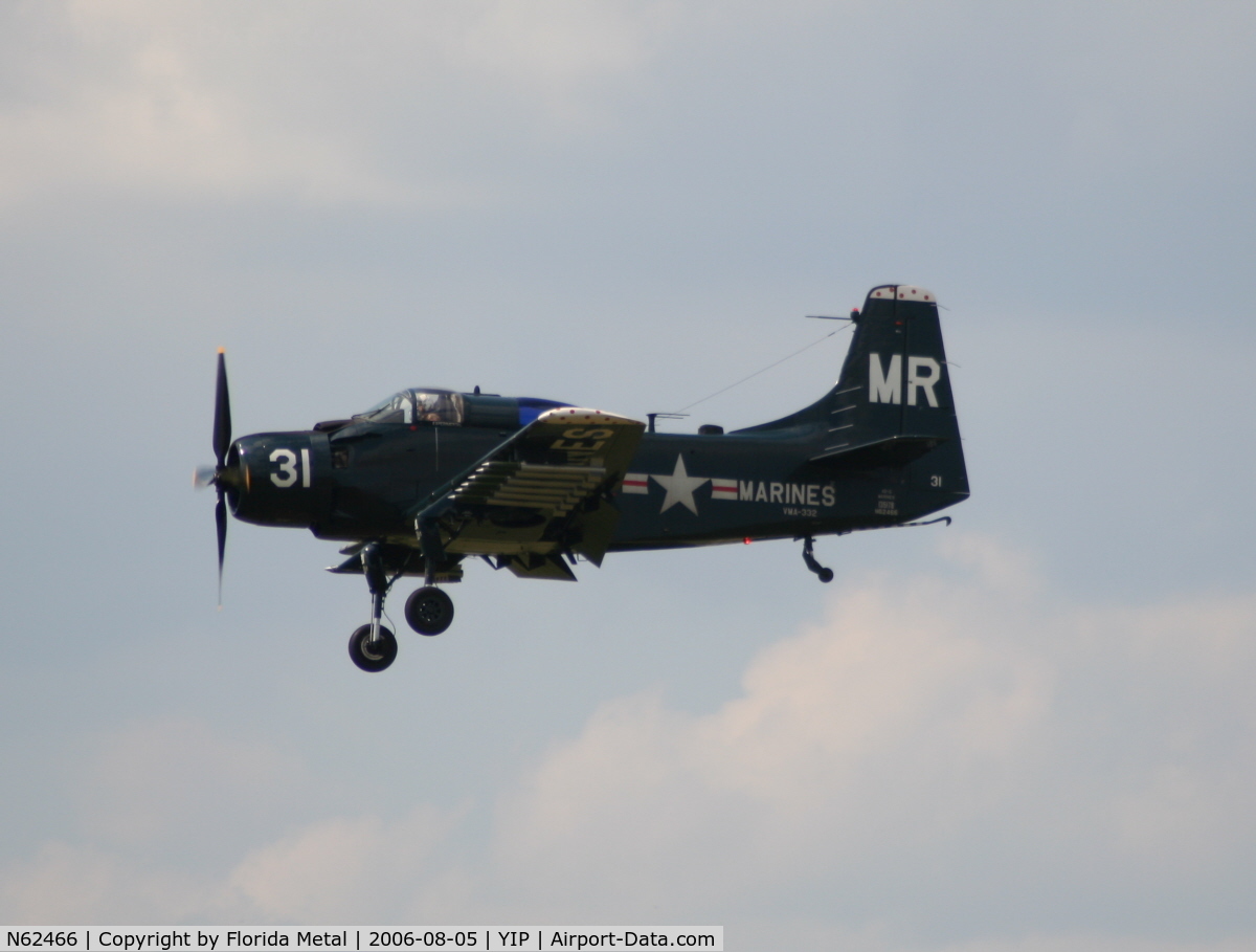 N62466, 1955 Douglas EA-1E Skyraider C/N 10255 (135178), landing